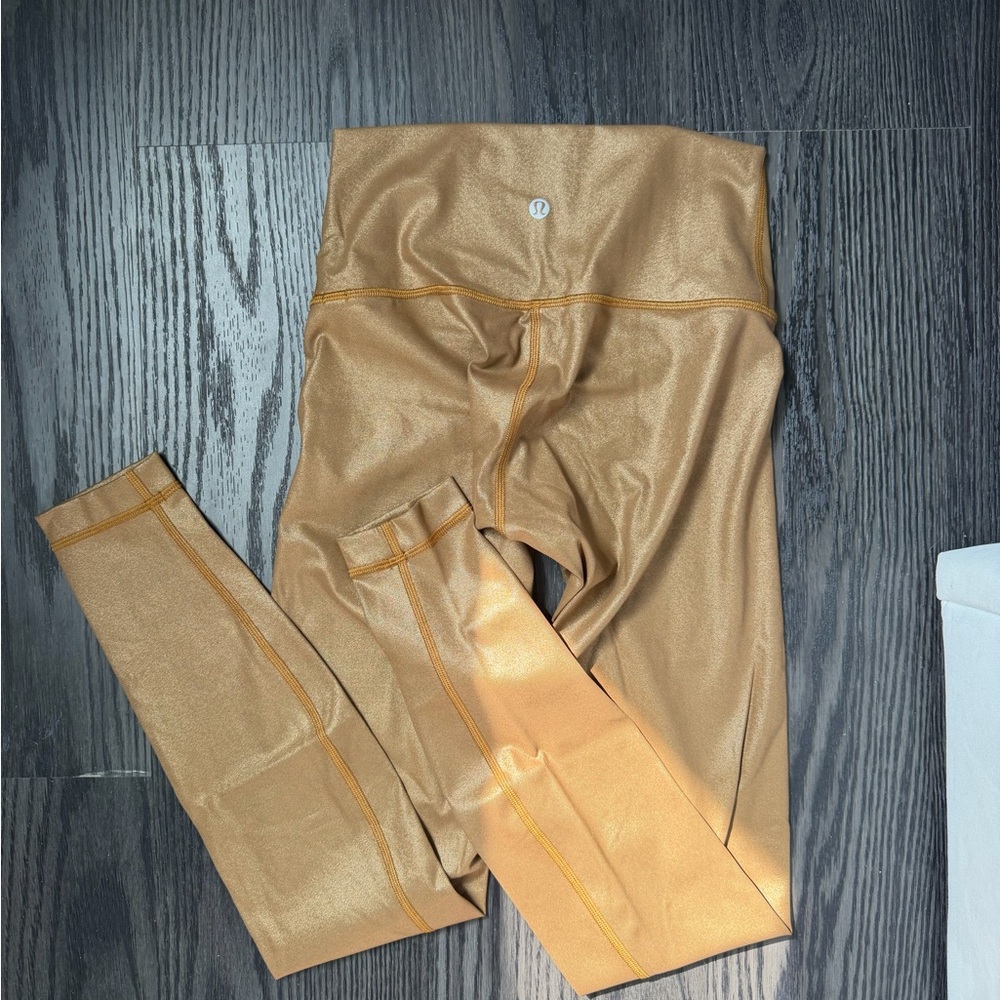lululemon athletica Metallic Gold High-Rise Leggings